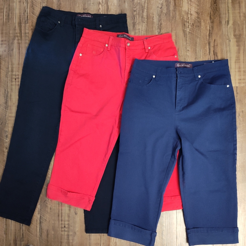 3 Pair Gloria Vanderbilt "Amanda" CROP Jeans
